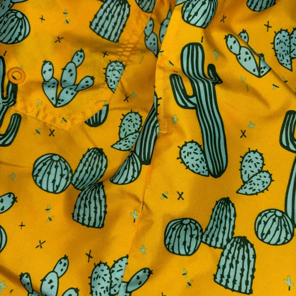 George Yellow Cactus-Print Men's Swimsuit